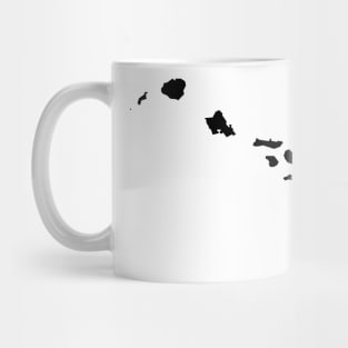 Hawaii map in black Mug